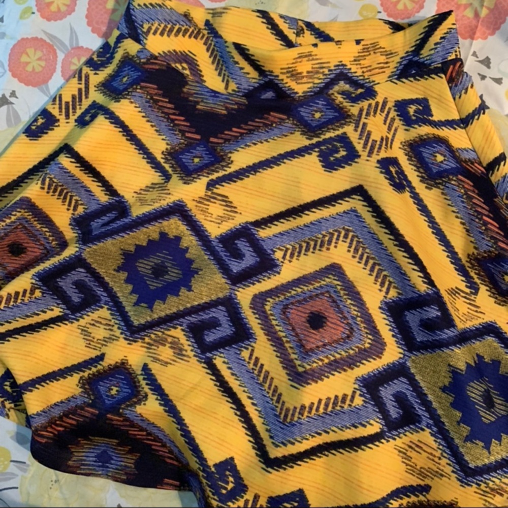 Target Yellow & blue Aztec skirt. Medium